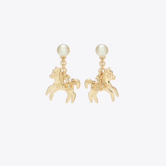Tory Burch CURIOSITY HORSE CHARM EARRINGS